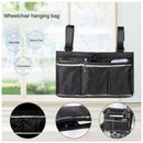 Blue Wheelchair Side Bag Pouch Multifunctional Scooter Walker Phone Holder