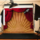 10x10FT Circus Red Curtain Stage Photography Backdrop Background Studio Vin