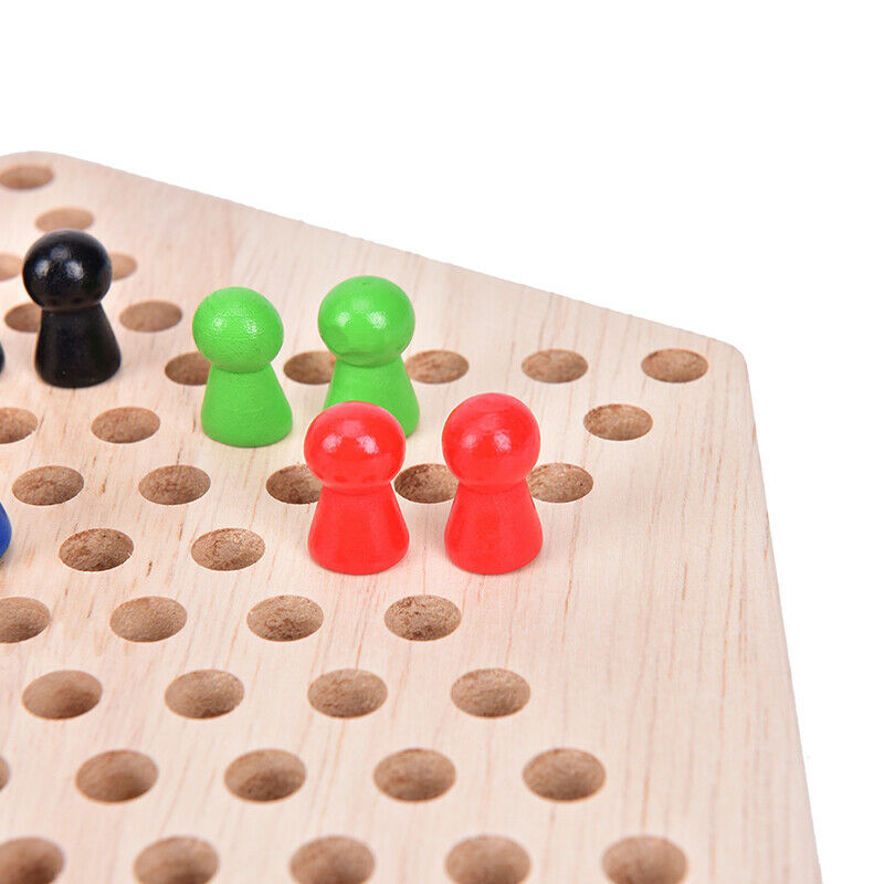 Most Popular Traditional Hexagon Wooden Chinese Checkers Family GameSet OZ