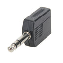 Stereo 6.35mm 1/4" 1 Male Plug to 2Mono Female Jack Audio Splitter Adapter