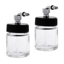 2Pcs 22CC Airbrush Airbrushing Airbrush Gun Spare Glass Jars Bottle Airbrush Kit