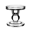 Clear Glass Candle Holders Set Of 3 for Pillar Taper and Tealight Candles,