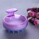 Silicone Head Shampoo Scalp Massage Brush Hair Scalp Washing Comb(Purple) A