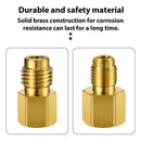 3X(4 Pieces 6015 R134A Brass Refrigerant Tank 1/2 Female To 1/4 Male Flare