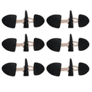 6x Retro Style Black Leather Horn Toggle Buttons Duffle Coat Craft Decor DIY