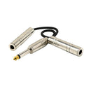 6.35mm  Jack Male to 2x 6.35mm Jack Female Audio Splitter Cable for Guitar,