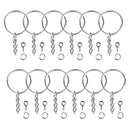 150pcs Key Ring with Chain Split Jump Rings with Screw Eye Pins DIY Keychain Nw
