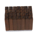 28pcs/set Wooden Rubber Stamps Handwriting Alphabet Letters Words Kids Craft