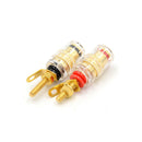 2Pcs 4MM Brass Speaker Amplifier Terminal Binding Post Connector Red and BlackJR