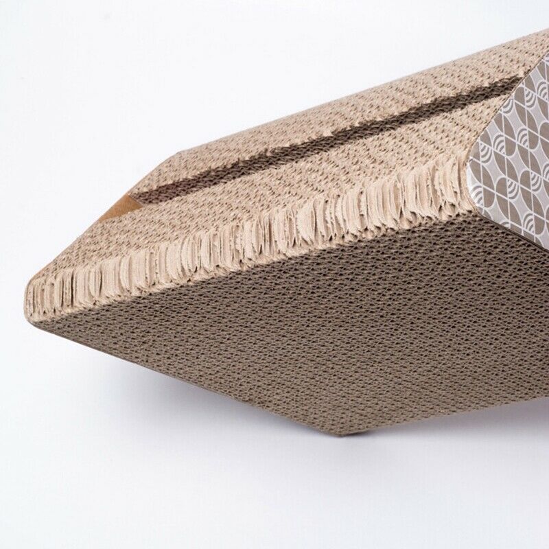 Cat Scratch Board Wedge Shaped Corrugated Cardboard Natural Cat Scratching