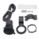 USB Motorcycle Mobile Phone Power Supply Charger  Port Socket 12V Black