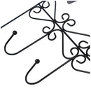 5 Hanger Black Towel Hat Coat Clothes Wall Hook Over Door Bathroom M7J5