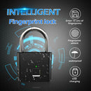 Keyless Fingerprint Padlock USB Rechargeable Security Door Lock (Black)