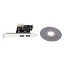 Super Speed PCI-E to USB 3.0 2 Ports Expansion Card 4 Pin Power Connector