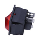 5 x Red Illuminated Light On/Off DPST Boat Rocker Switch 16A/250V 20A/125V