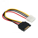 1PCS SATA 15 Pin Male to Molex IDE 4 Pin Female Power Adapter Converter Cable