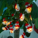 Christmas Bedroom Decorative Lights Cute Plush Snowman LED String Lights A
