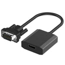 VGA to HDMI Adapter Cable 1080P Analog to Digital Audio Converter(Black)