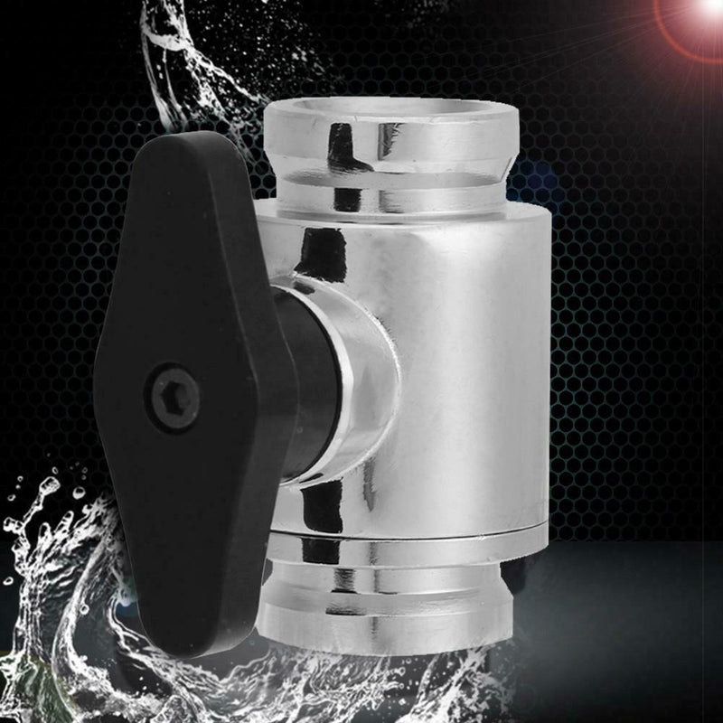 G1/4 Vent Valve Brass Inner Teeth Water Ball Valve Waterway Control(Black)