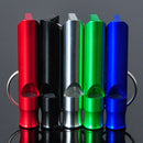 2x Camping Hiking Survival Aluminum Alloy Emergency Whistle With Keyring New
