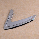 2x Chrome Side Wing Fender Air Flow Vent Trim Cover Fit for BMW X5 F15 2014-2016