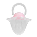 Anti-Dust Cover Baby Pacifier Flat Thumb Pattern Baby Nipples(Pink)