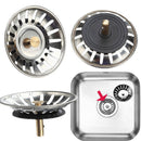 Sink Plug Stainless Steel Basket Strainer Waste Drain Stopper Home_Kitchen