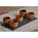 3x Wooden Cup Tea Ceremony Wood Teacup Water Coffee Wine Drinking Mug 50ML