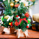 Christmas tree ornament mini small bonsai wooden potted ornaments