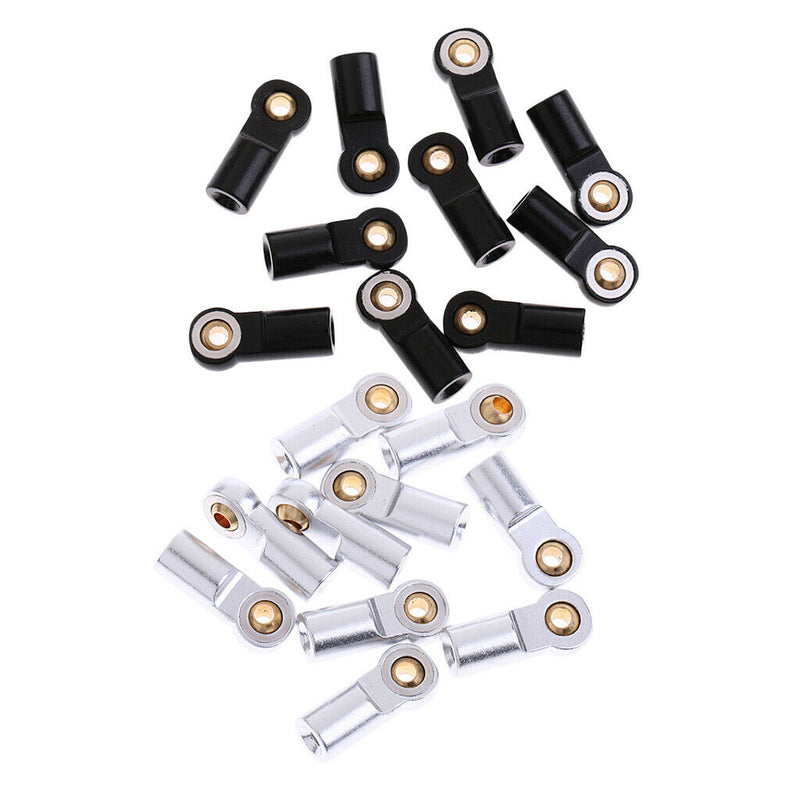 10 Pcs M3 Metal Ball Head Holder Tie rod end For RC Climbing Car White