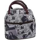 black white brown Style Polyester Lunch Bag Lunch Box Package Shop Tote Bag V9B7