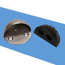 2* 43mm Floor-mounted Door Stops Satin Half Moon Doors Stoppers  Stainle OUU