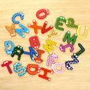 Colorful Magnetic Wood Sweet Alphabet Fridge Magnets Child Education T ZNY