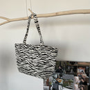Zebra Animal Pattern Handbags Women Large Capacity Portable Totes Lady Shoulder