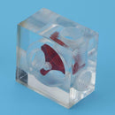 G1/4 Square 3 Impeller Flow Meter Indicator for PC Water Cooling(Red)