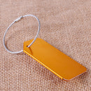 5pc Aluminium Travel Luggage Baggage Suitcase Address Tag Label Holder with Ring