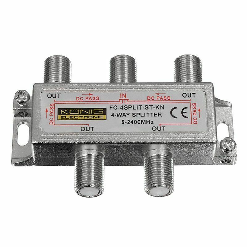 4 Way Satellite Cable signal 5-2450MHZ Splitter Z6U3