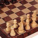 3 in 1 Wooden International Chess Set Board Travel Games Chess Backgammon D S6P2