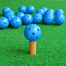 20pcs Hollow Plastic Practice Golf Balls Golf Wiffle Balls Air Flow Balls LJ