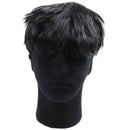 Mens short straight Black Daily life full wig