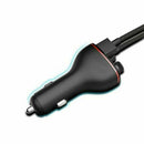 B300 3 4A Bluetooth 4.2 Handsfree Calling FM Transmitter USB Car Charger Black