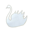 Kid's Bedroom Nursery Decoration Shatterproof Acrylic Mirror Swan Pattern
