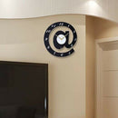 Design Wall Clock Sign Arobase Quartz Movement Silky Clocks Modern Decorati