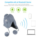 Bluetooth Headphones Beanie Hat Smart Wireless Headset Knit Smart Cap Gray