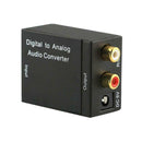 3.5mm Digital to Analog Audio Converter Adapter W/ Fiber Cable RCA Out optical.