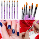 7x Nail Art UV Gel Painting Drawing Brushes Acrylic Setes SALE Flat Brush B C3Q9