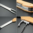 Kitchen Foldable Stainless Steel BBQ Grilling Tools Set Barbecue Brush 4 In 1
