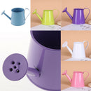 Pastoral Style Colorful Metal Tin Flower Pot Mini Bonsai Watering Can Blue