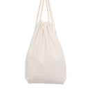 Canvas Drawstring Tote Bag Storage Backpack Solid Color Gym Pe Sports Sack