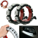 2x Car Flexible 6 LED DRL Daytime Running Light Driving Daylight Fog Light Lamp